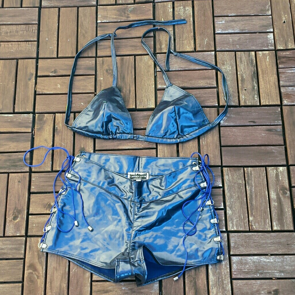 Size S Vynil bra and shorts set